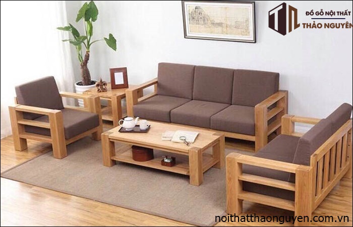 bộ sofa gỗ cho không gian sống